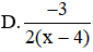 Thực hiện phép tính  3 x + 12 4 x − 16 . 8 − 2 x x + 4  ta được (ảnh 1)