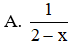 Biểu thức P =  x − 1 2 − x : x − 1 x + 2 . x − 2 4 − x 2    có kết quả rút gọn là (ảnh 1)