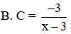 Cho C = ( 21 x 2 − 9 − x − 4 3 − x − x − 1 3 + x ) : ( 1 − 1 x + 3 ) Rút gọn C ta được (ảnh 1)