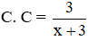 Cho C = ( 21 x 2 − 9 − x − 4 3 − x − x − 1 3 + x ) : ( 1 − 1 x + 3 ) Rút gọn C ta được (ảnh 1)