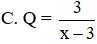 Cho Q = ( 9 x 3 − 9 x + 1 x + 3 ) : ( x − 3 x 2 + 3 x − x 3 x + 9 ) Biểu thức rút gọn của Q là (ảnh 1)