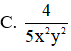 Thực hiện phép tính sau  2 x + 5 5 x 2 y 2 + 8 5 x y 2 + 2 x − 1 x 2 y 2  ta được kết quả là (ảnh 1)