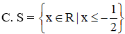 Hãy chọn câu đúng.  Tập nghiệm của bất phương trình 1 - 3x ≥ 2 - x là (ảnh 1)