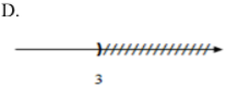Hình vẽ nào dưới đây biểu diễn tập nghiệm của  phương trình 2x – 8 ≤ 13 – 5x (ảnh 1)