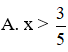 Nghiệm của bất phương trình 7(3x + 5) >0 là (ảnh 1)