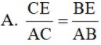 Cho ΔABC, AE là phân giác ngoài của góc A. Hãy chọn câu sai (ảnh 1)