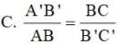 Cho tam giác ABC đồng dạng với tam giác A’B’C’. Hãy chọn phát biểu sai (ảnh 1)