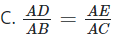 Cho ΔABC, trên cạnh AB lấy điểm D khác A, B. Qua D kẻ đường thẳng song song (ảnh 1)
