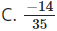 Phân số biểu diễn số hữu tỉ  − 3 7  là (ảnh 1)