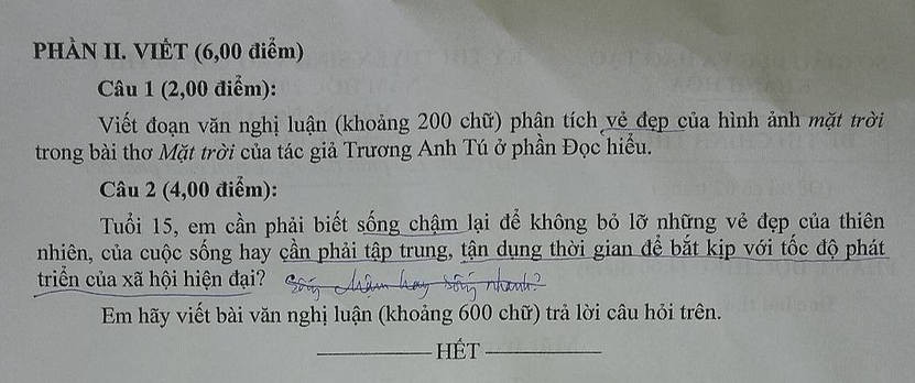 Đề thi vào 10 môn Văn chính thức Tỉnh Khánh Hòa (2025 - 2026) mới nhất kèm đáp án (ảnh 1)