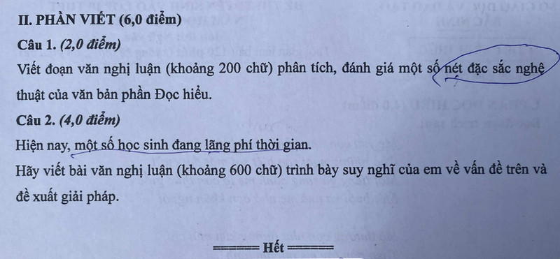 Đề thi vào 10 môn Văn chính thức Tỉnh Bắc Ninh (2025 - 2026) mới nhất kèm đáp án (ảnh 1)