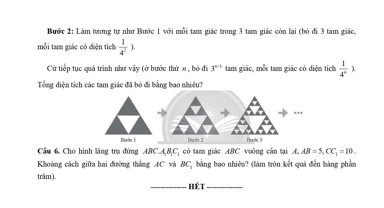 Đề thi thử THPT Quốc gia 2025 môn Toán THPT Nguyễn Viết Xuân (Vĩnh Phúc) có đáp án  (ảnh 1)