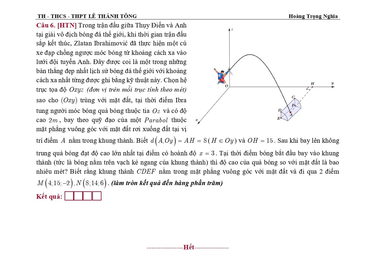 Đề thi thử THPT Quốc gia 2026 môn Toán trường THPT Lê Thánh Tông (TP Hồ Chí Minh) có đáp án (ảnh 1)