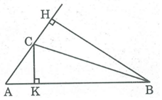 Cho tam giác ABC, biết AB = 3AC. Tính tỉ số hai đường cao (ảnh 1)