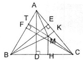 Cho hai tam giác ABC và DBC. Kẻ đường cao AH của tam giác ABC (ảnh 1)