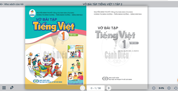 Hướng dẫn cách xem trực tuyến và tải PDF sách Tiếng Việt lớp 1 Cánh diều (ảnh 1)