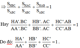 Cho tam giác ABC với ba đường cao AA’, BB’, CC’. Gọi H là trực tâm của tam giác đó (ảnh 1)