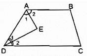  Chứng minh rằng trong hình thang các tia phân giác của hai góc kề (ảnh 1)