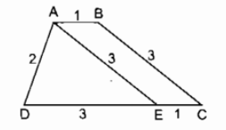 Dựng hình thang ABCD, biết hai đáy AB = lcm, CD = 4cm (ảnh 1)