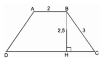 Dựng hình thang cân ABCD (AB // CD) biết BC = 3cm, AB = 2cm (ảnh 1)