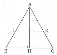 Cho tam giác ABC cân tại A, đường cao AH. Trên cạnh AB lấy điểm I (ảnh 1)
