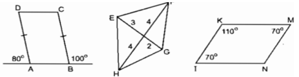 Trong các tứ giác ở hình dưới đây, hình nào là hình bình hành (ảnh 1)