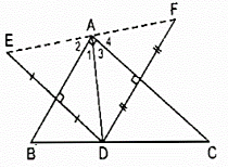 Cho tam giác ABC vuông tại A, điểm D thuộc cạnh BC (ảnh 1)