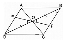 Cho hình bình hành ABCD, O là giao điểm của hai đường chéo (ảnh 1)