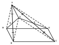Cho tam giác ABC, D là trung điểm của AB, E là trung điểm của AC (ảnh 1)