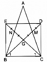 Cho tam giác ABC cân tại A, các đường trung tuyến BM, CN cắt nhau tại G (ảnh 1)
