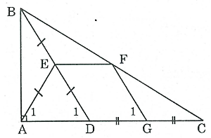 Cho tam giác ABC vuông tại A, điểm D thuộc cạnh AC (ảnh 1)
