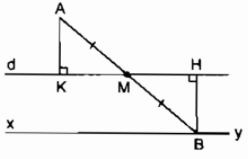 Cho điểm A nằm ngoài đường thẳng d. Điểm M di chuyển trên đường thẳng d (ảnh 1)