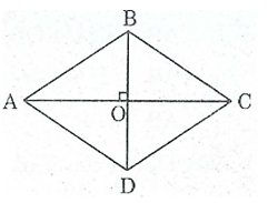 Chứng minh rằng trong hình thoi: Giao điểm của hai đường thẳng chéo (ảnh 1)