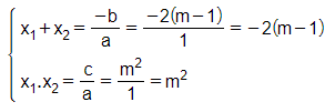 Tìm giá trị của m để phương trình có nghiệm, rồi tính tổng và tích (ảnh 1)