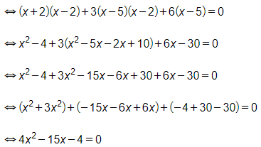 Giải các phương trình: (x + 3)(x - 3)/3 + 2 = x(1 - x) (ảnh 1)