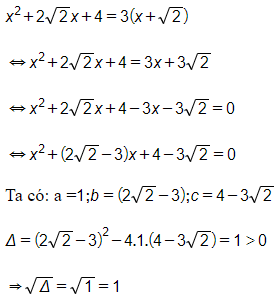 Giải các phương trình: 5x^2 - 3x + 1 = 2x + 11 (ảnh 1)