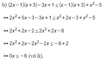 Giải các bất phương trình sau (3x + 1)/2 - (x-2)/3 (ảnh 1)