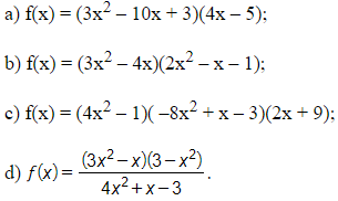 Lập bảng xét dấu các biểu thức sau f(x) = (3x2 – 10x + 3)(4x – 5) (ảnh 1)