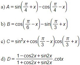 Chứng minh các biểu thức sau không phụ thuộc x (ảnh 1)