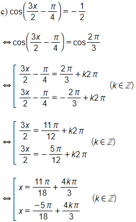 Giải các phương trình sau [ cos (x-1) ] = 2/3 (ảnh 1)