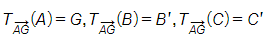 Cho tam giác ABC có G là trọng tâm. Xác định ảnh của tam giác ABC qua phép tịnh tiến theo vectơ (ảnh 1)