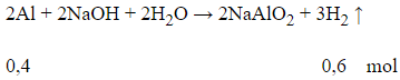 Cho 31,2 gam hỗn hợp bột Al và Al2O3 tác dụng với dung dịch NaOH dư (ảnh 1)