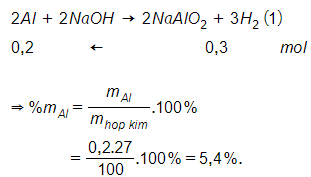 Khi cho 100 gam hợp kim gồm có Fe, Cr và Al tác dụng với lượng dư dung dịch NaOH (ảnh 1)