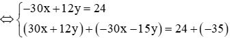 Giải các hệ phương trình sau bằng phương pháp cộng đại số: -5x + 2y =4 (ảnh 1)