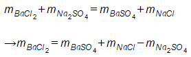Trong phản ứng ở thí nghiệm trên, cho biết khối lượng của natri sunfat Na2SO4 là 14,2 g (ảnh 1)
