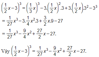 Tính: (2x^2 + 3y)^3 (ảnh 1)