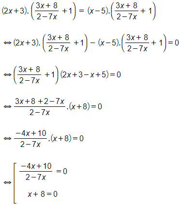 Giải các phương trình [1/(2x - 3)] - [ 3/ x(2x-3) ] = 5/x (ảnh 1)