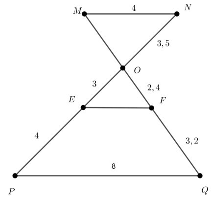 Trắc nghiệm Định lý đảo và hệ quả của định lý Ta-let có đáp án – Toán lớp 8 (ảnh 13)