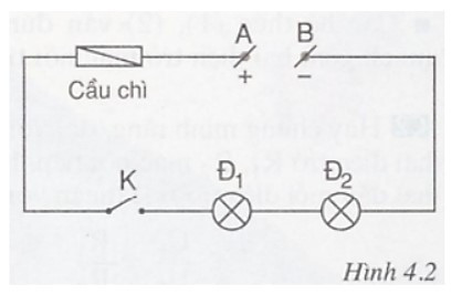Cho mạch điện có sơ đồ như hình 4.2 (ảnh 1)