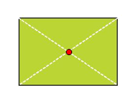 Bằng cách làm tương tự HĐ 3, em hãy chỉ ra tâm đối xứng của mỗi hình dưới đây (ảnh 1)
